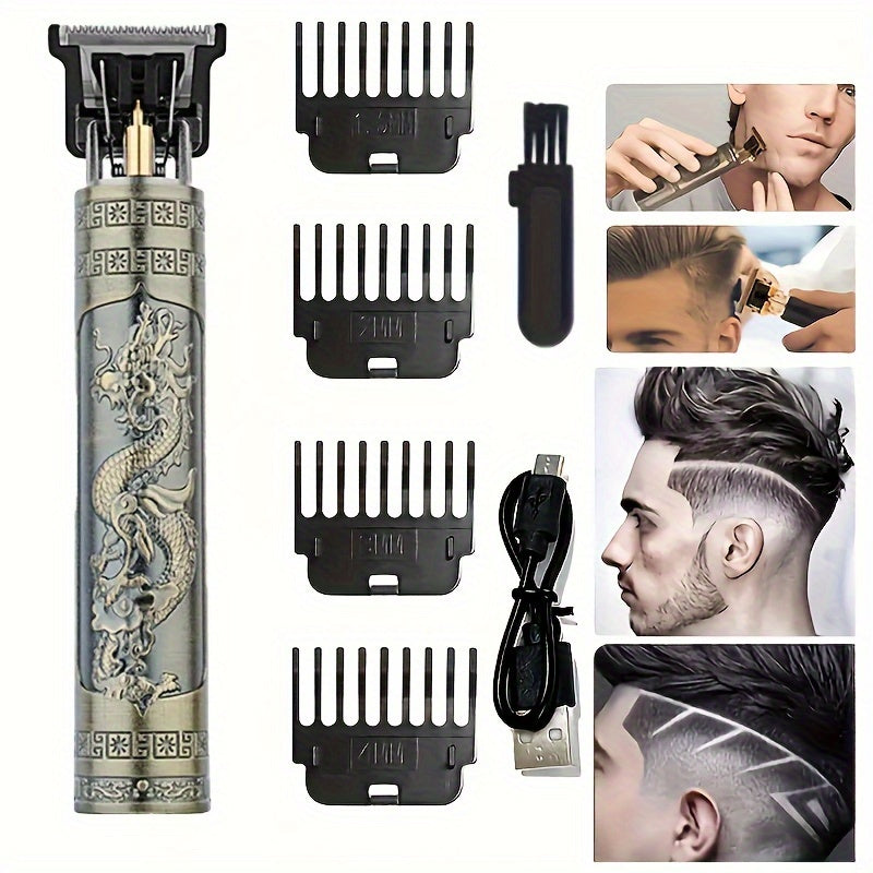 T9 Electric Hair Clipper, T-shaped Blade Hair Trimmer USB Rechargeable Cordless Shaver And Trimmer Personal Beauty Styling Tool Beard Shaver Hair Clipper Gift For Men And Boyfriends