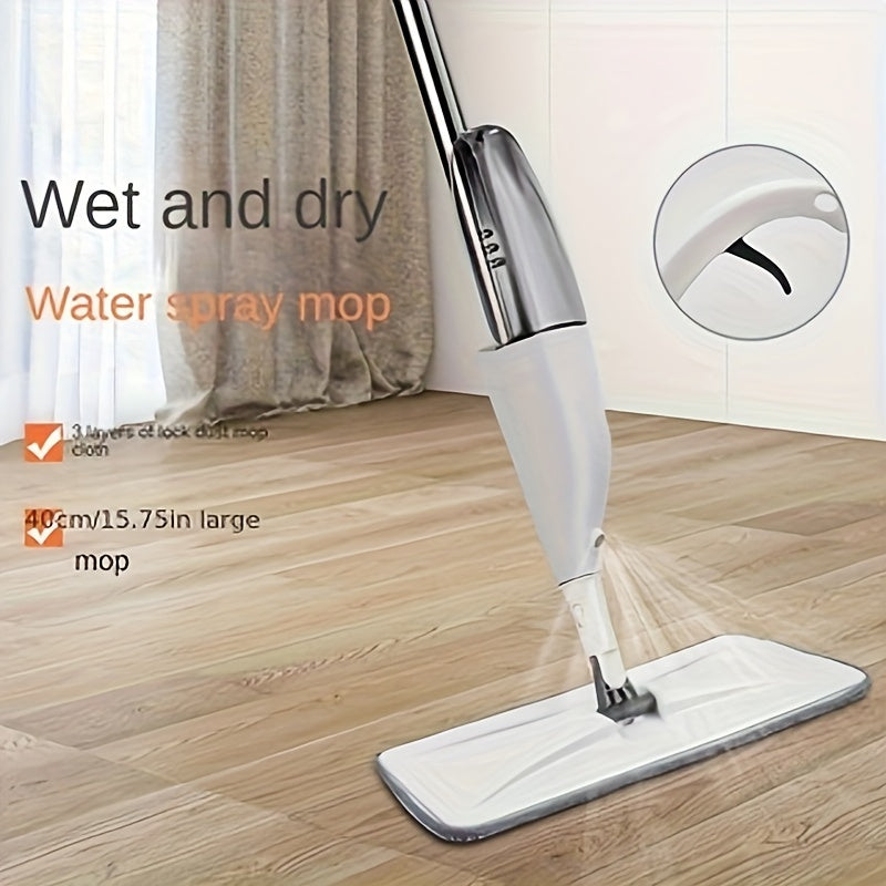 Versatile 2-in-1 Spray Mop with Reusable Pads - Perfect for Wet & Dry Cleaning, Disinfection in Kitchens, Bedrooms, and Living Spaces