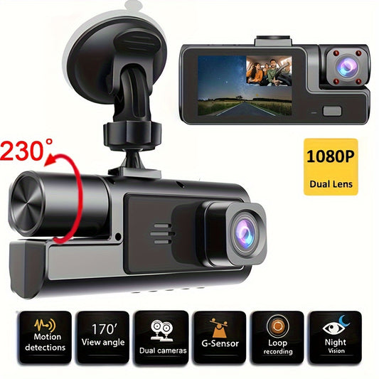 ZKCAMSPY HD 1080P Dash Cam with 170° Wide Angle, Night Vision, G-Sensor, Loop Recording, and Motion Detection for Cars