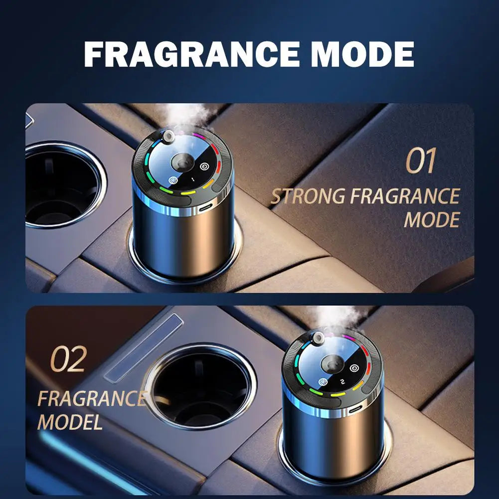 Car Fragrance Humidifier 5 Modes Scent Air Car Odor Eliminator Long Lasting Universal Car Diffuser With Digital Display