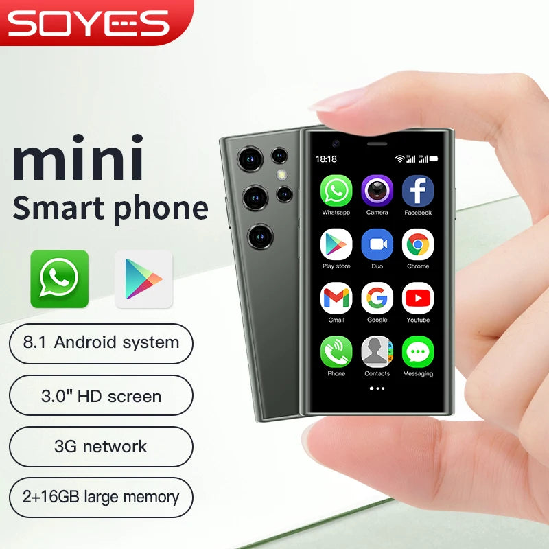 SOYES S23 Mini Smartphone – Compact Android 8.1, Dual SIM, 3.0'' HD Display, 3G, Wi-Fi & Bluetooth