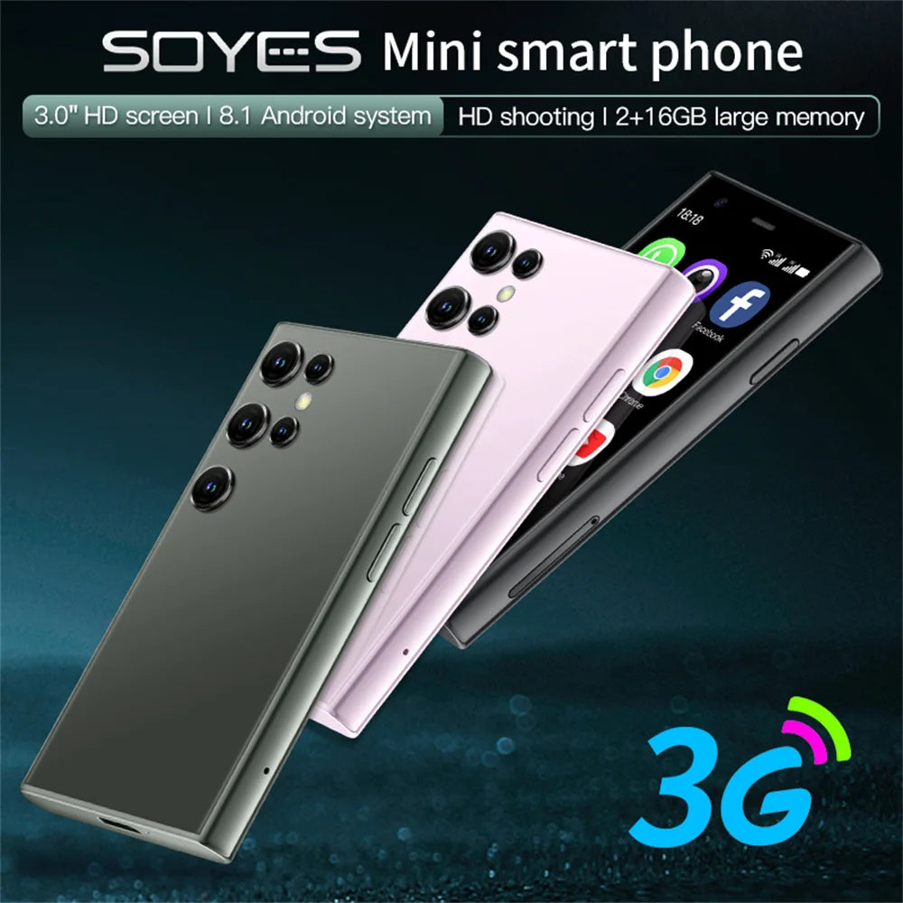 SOYES S23 Mini Smartphone – Compact Android 8.1, Dual SIM, 3.0'' HD Display, 3G, Wi-Fi & Bluetooth