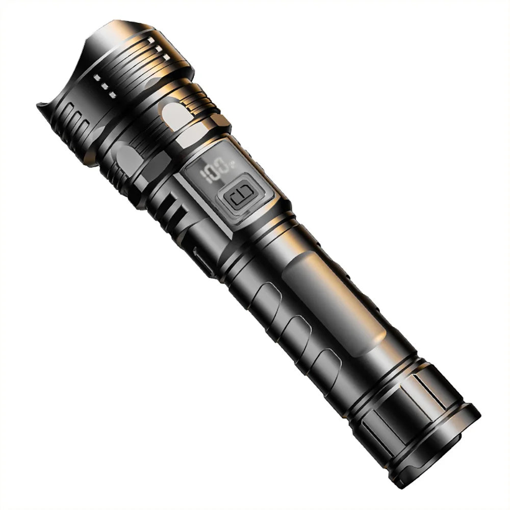 High Power Laser LED Flashlights USB Rechargeable Strong Hand Light Multifunctional Torch Lamp For Emergency Camping