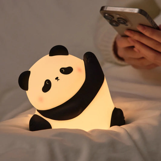 Cute Animal Silicone Night Light Patting Light, Rabbit Panda Octopus Robin Bird - for Room Decor, Gifts for Boys Girls Baby