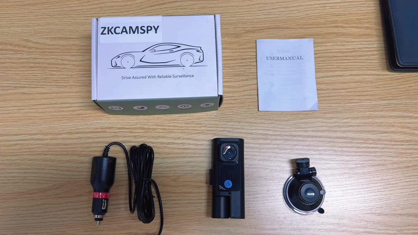 ZKCAMSPY HD 1080P Dash Cam with 170° Wide Angle, Night Vision, G-Sensor, Loop Recording, and Motion Detection for Cars