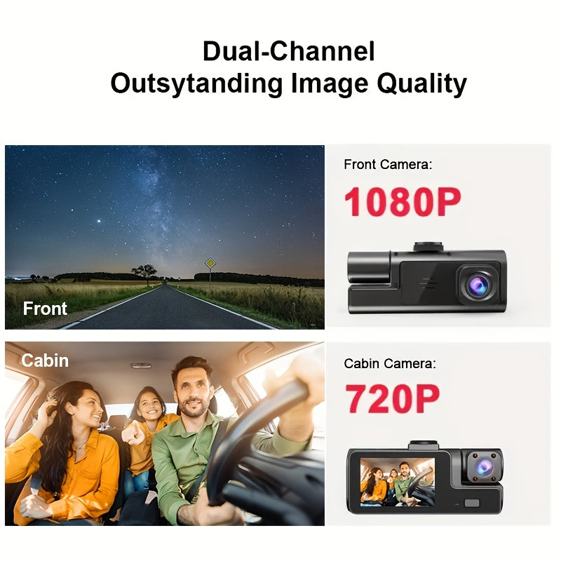 ZKCAMSPY HD 1080P Dash Cam with 170° Wide Angle, Night Vision, G-Sensor, Loop Recording, and Motion Detection for Cars